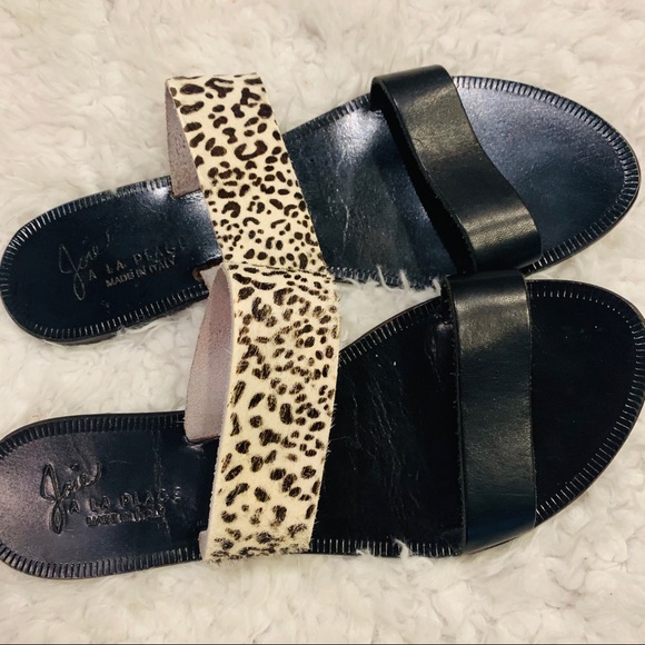 Joie A La Plage Sable Calf Hair Slide Sandals - Picture 4 of 8